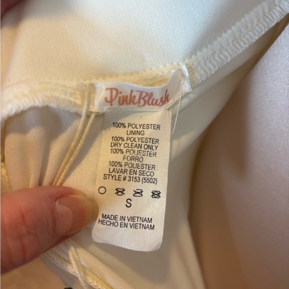 Elegant White Chiffon Gown Sleeveless Illusion Neckline Pleated Bodice SZ Small - Picture 5 of 10